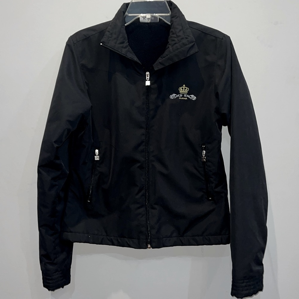 Black windbreaker